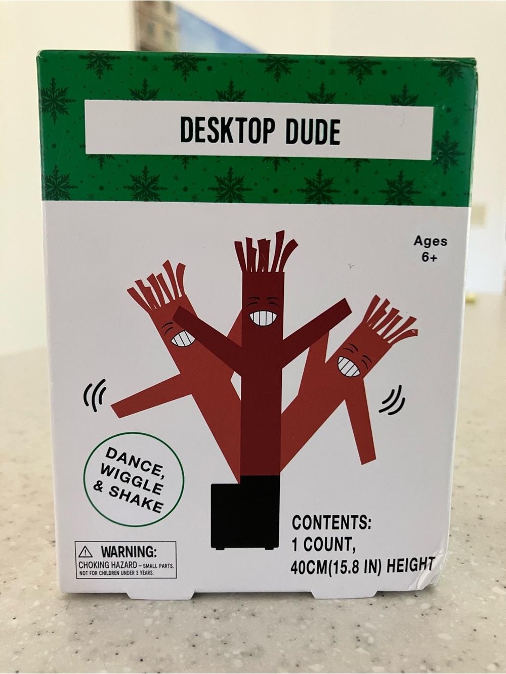 NWT Desktop Dude 15.8" Waving Inflatable Red Tube Man